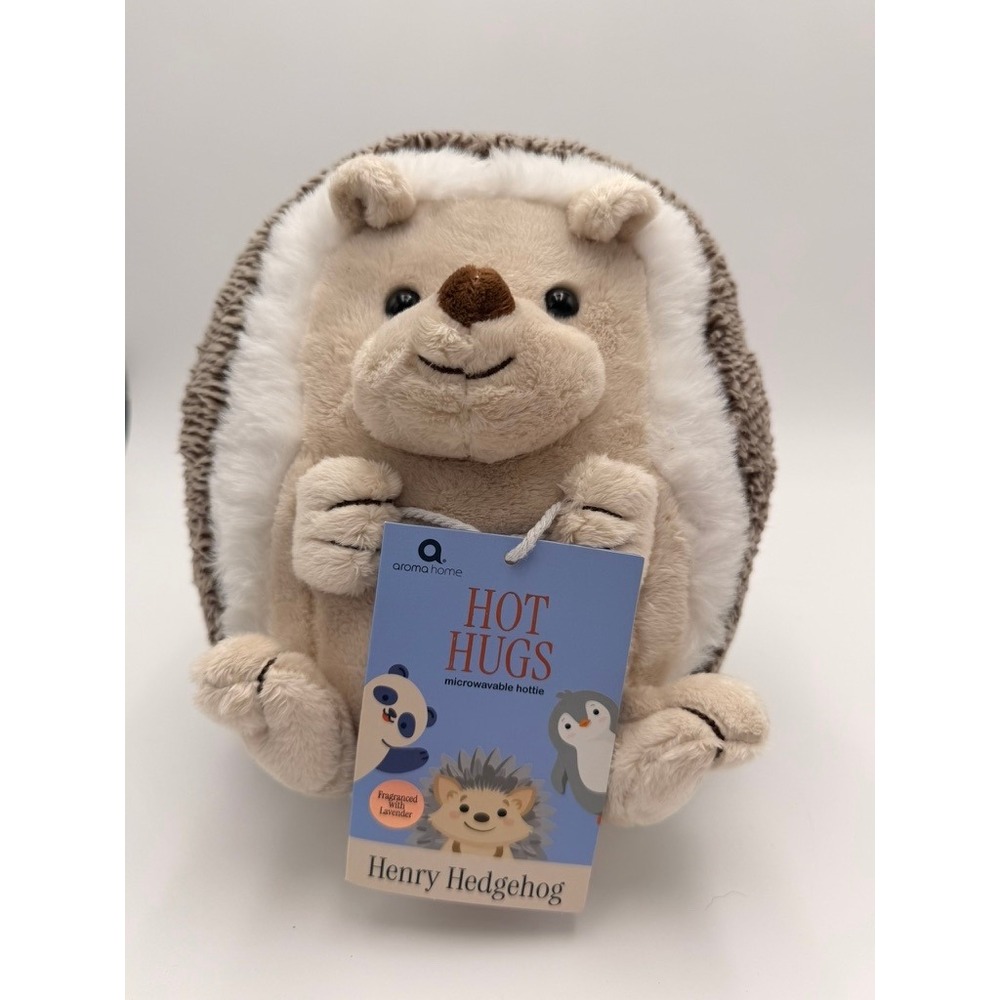 Aroma Home Hot Hugs Henry Hedgehog Microwavable Plush Brown New Lavender Scented